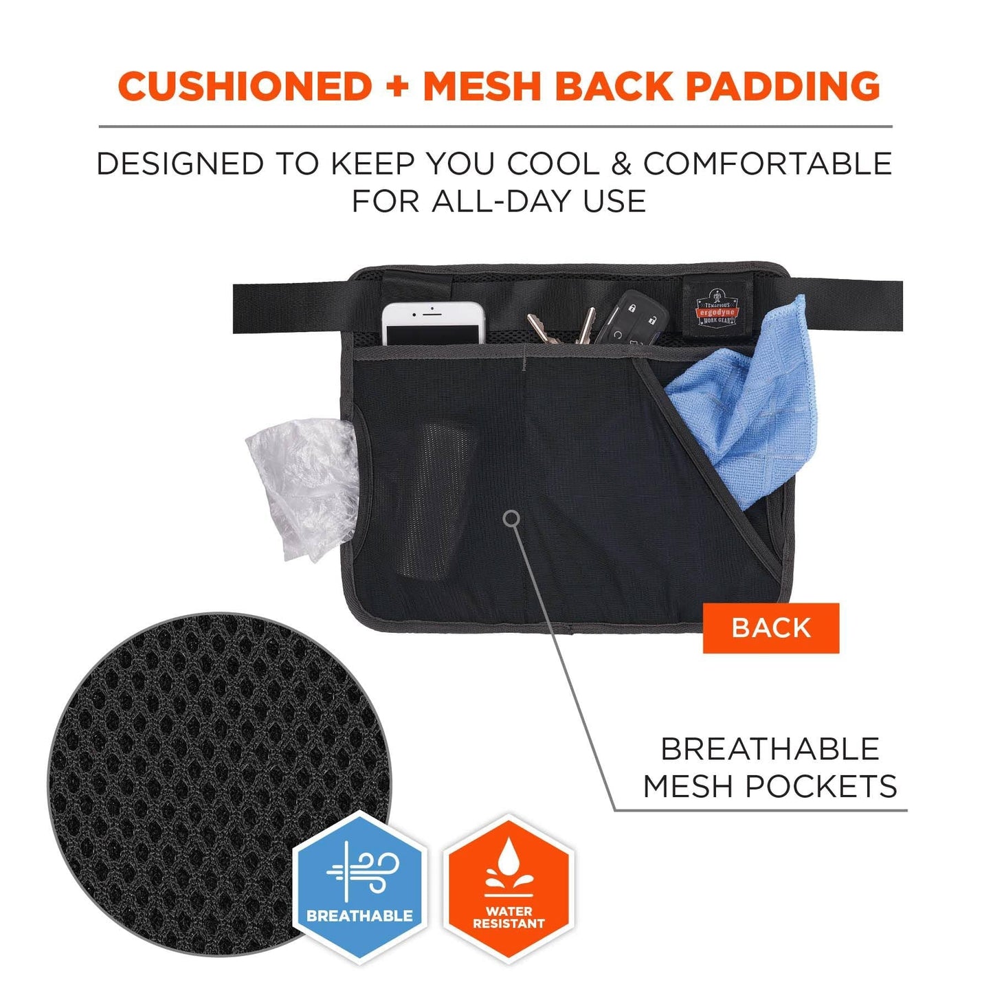 Black Aprons - Ergodyne - Pouch with Pockets