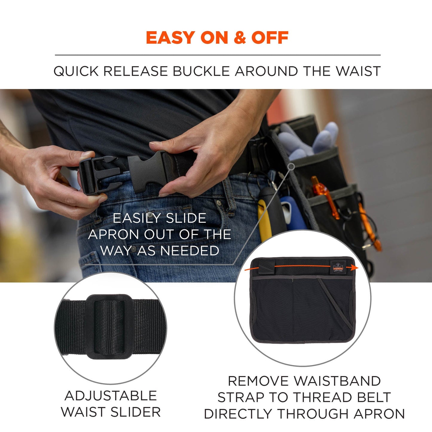 Black Aprons - Ergodyne - Pouch with Pockets