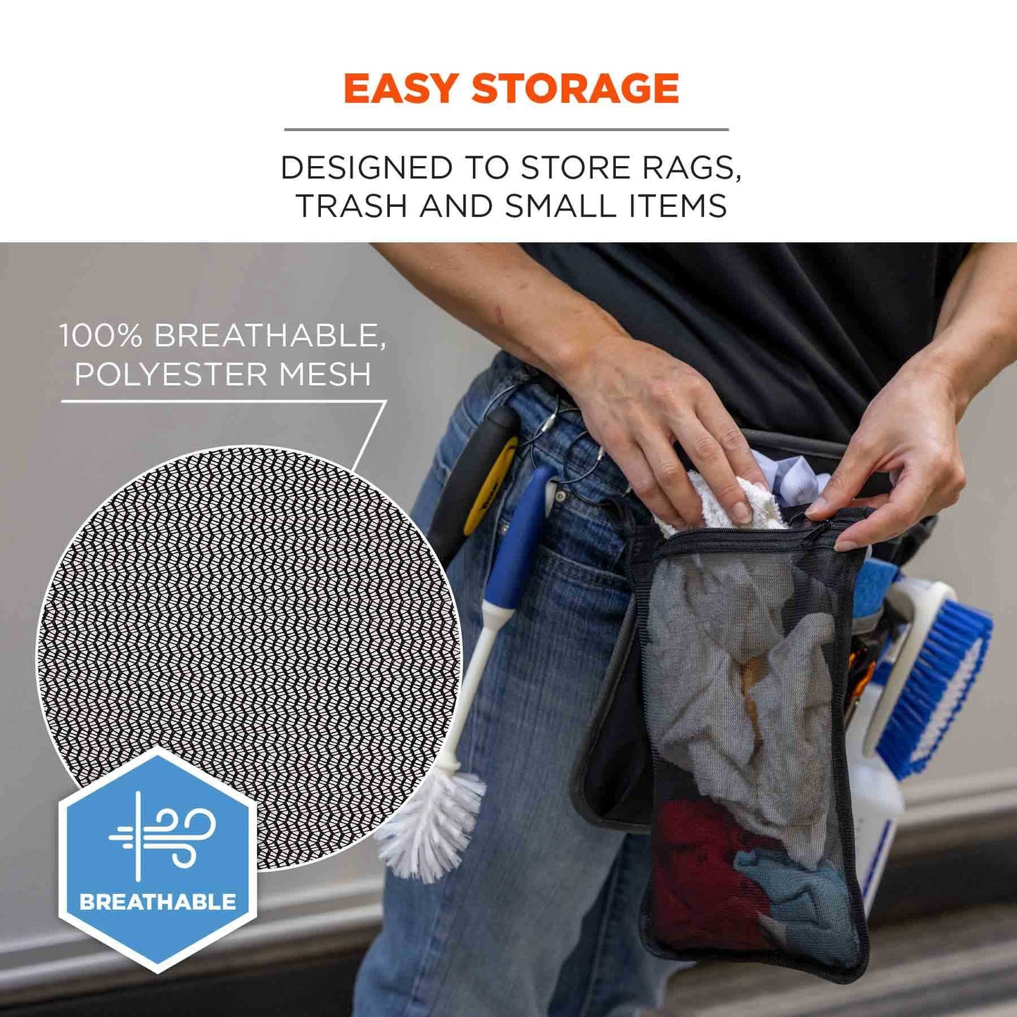 Black Wash Bags - Ergodyne - Durable Mesh Design