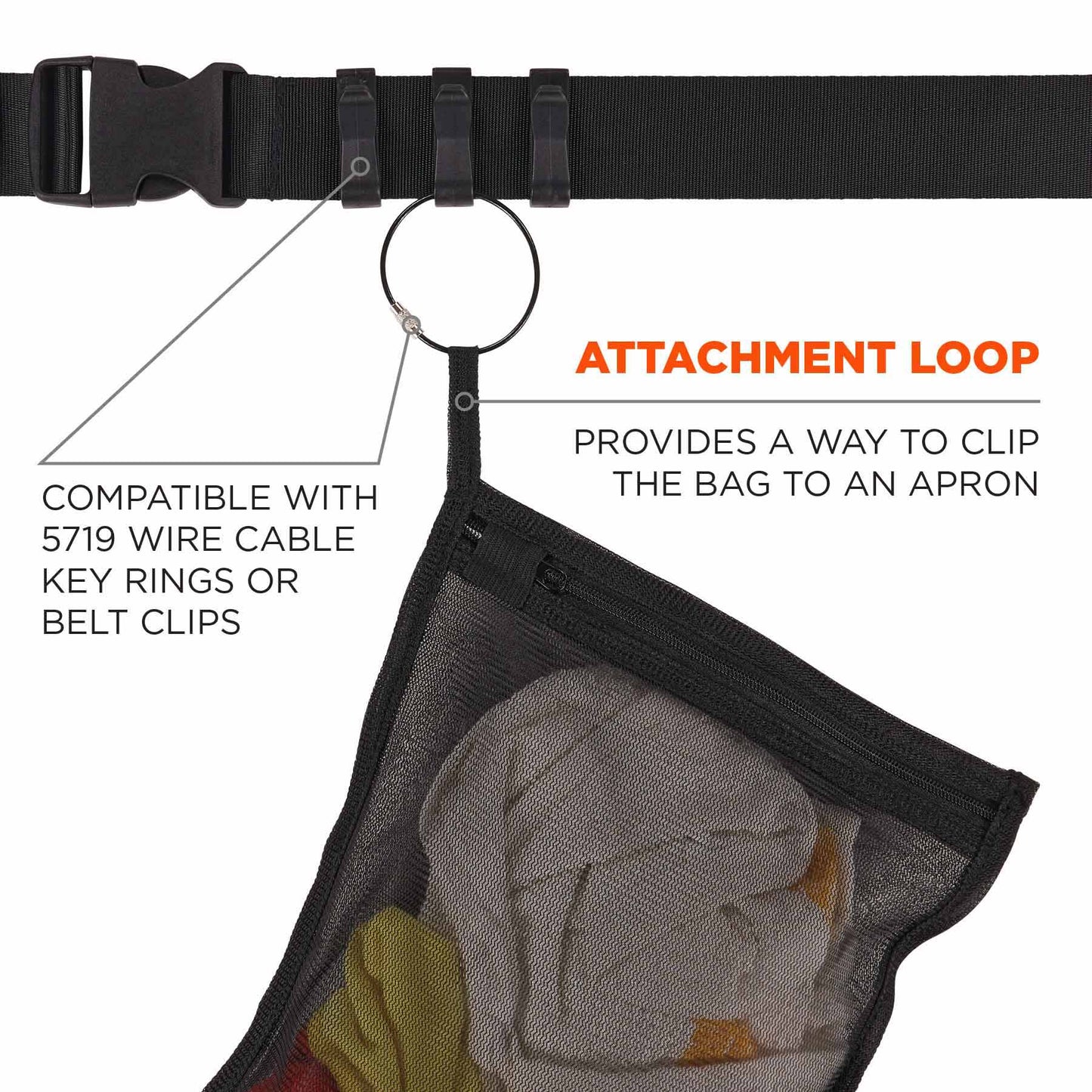 Black Wash Bags - Ergodyne - Durable Mesh Design
