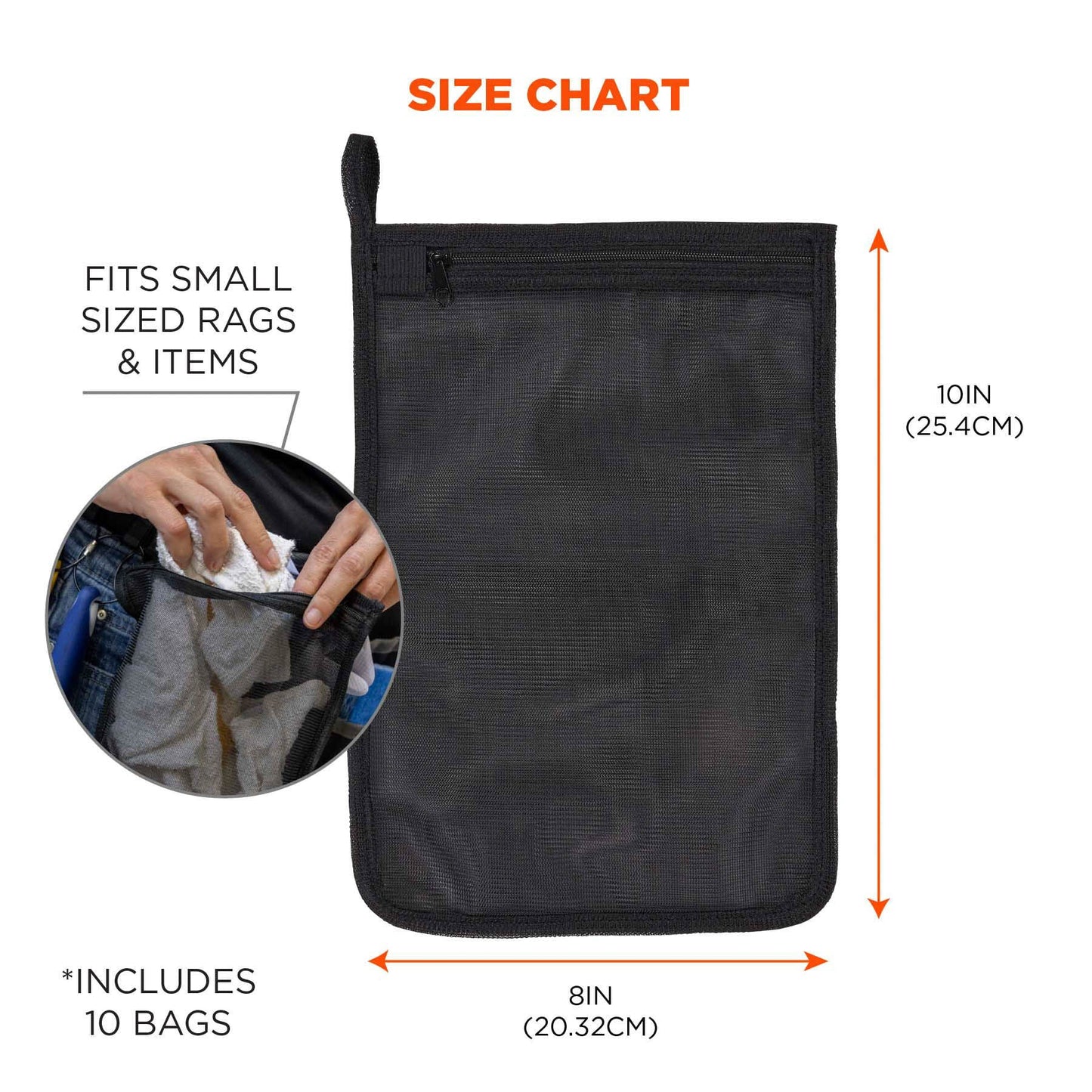 Black Wash Bags - Ergodyne - Durable Mesh Design