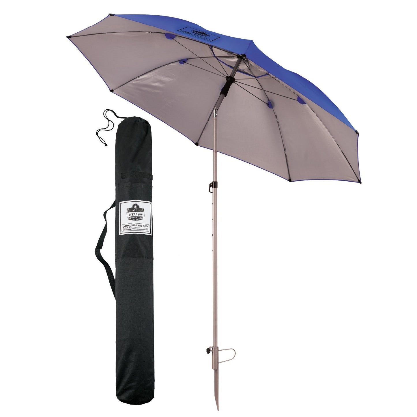 Blue Work Umbrella - Ergodyne - Lightweight Canopy
