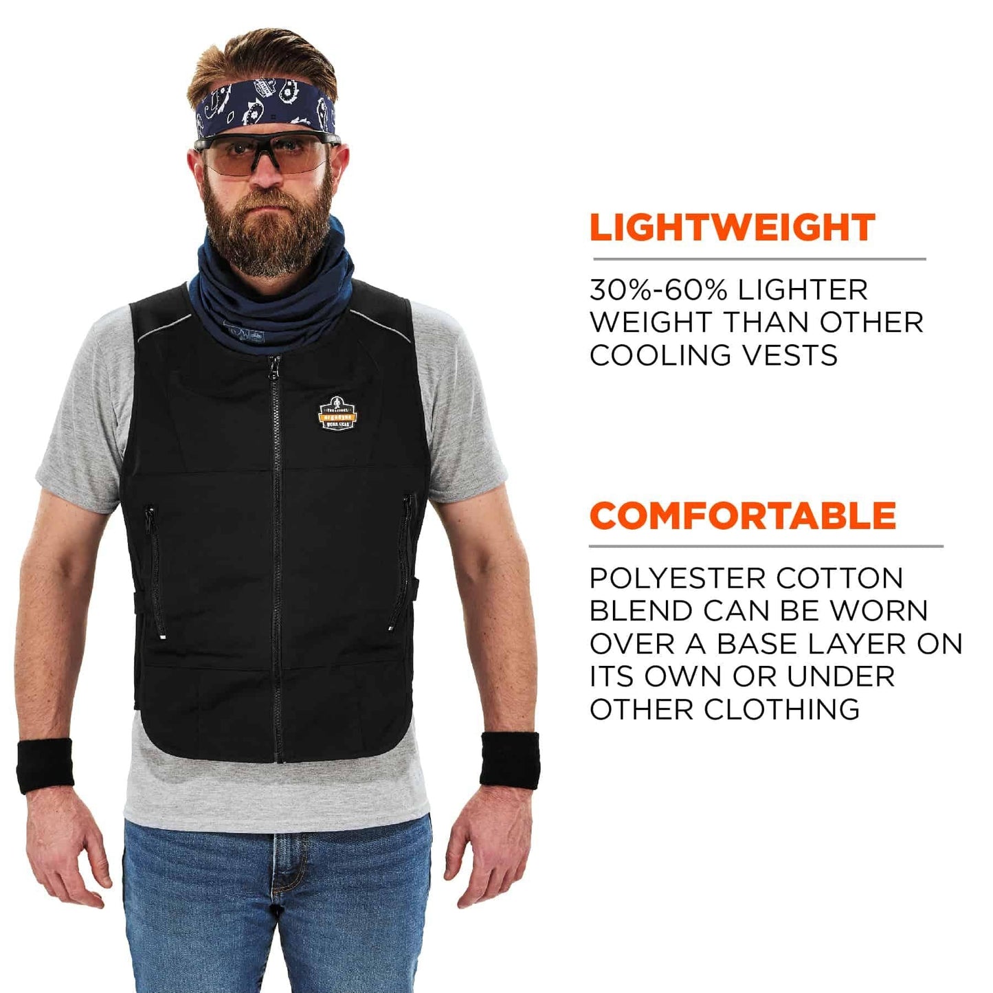 Black Cooling Vest - Ergodyne - Lightweight Design