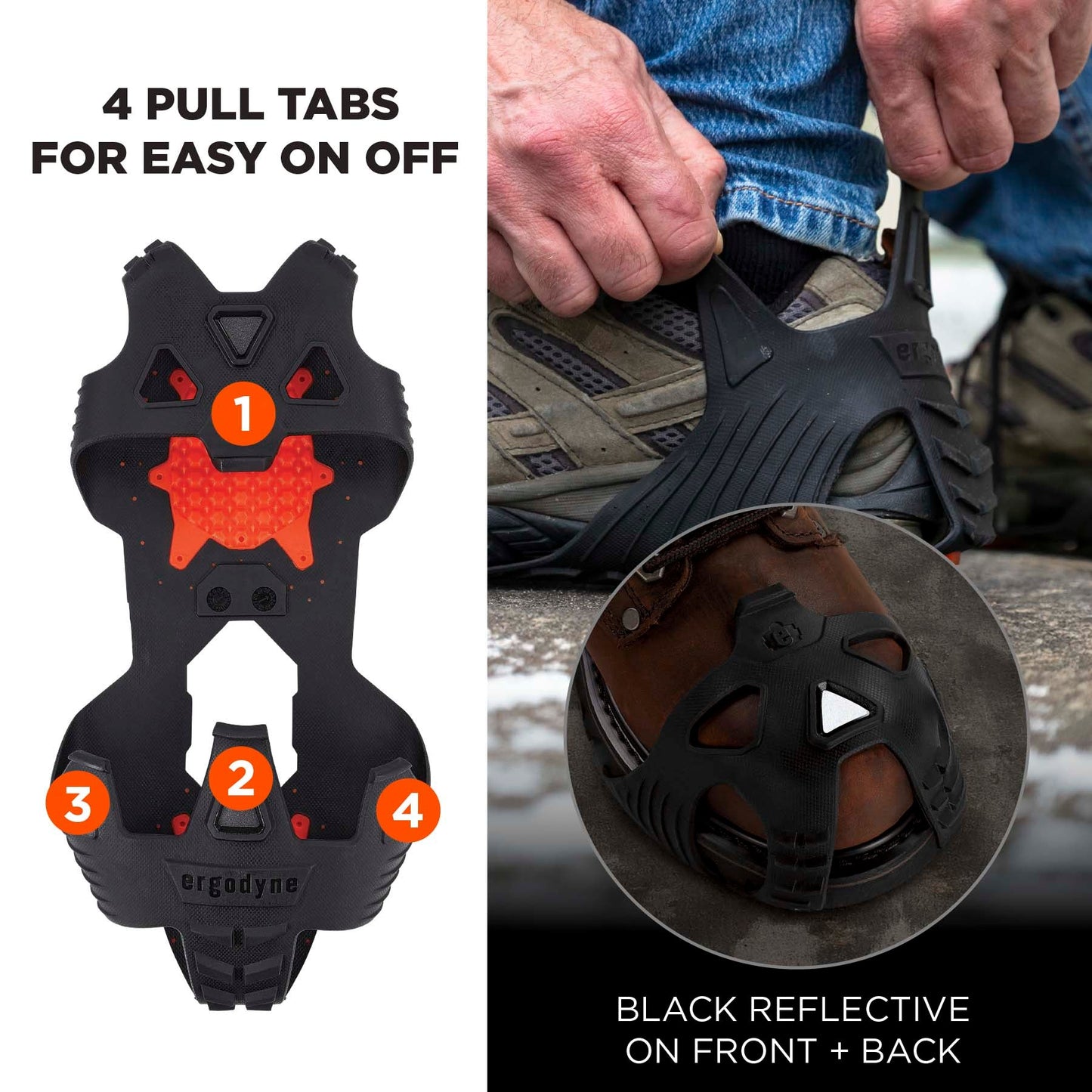 Black Ice Traction Cleats - Ergodyne - Durable Design