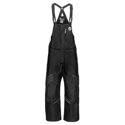 Black Insulated Bib Overalls - Ergodyne - Durable Fabric