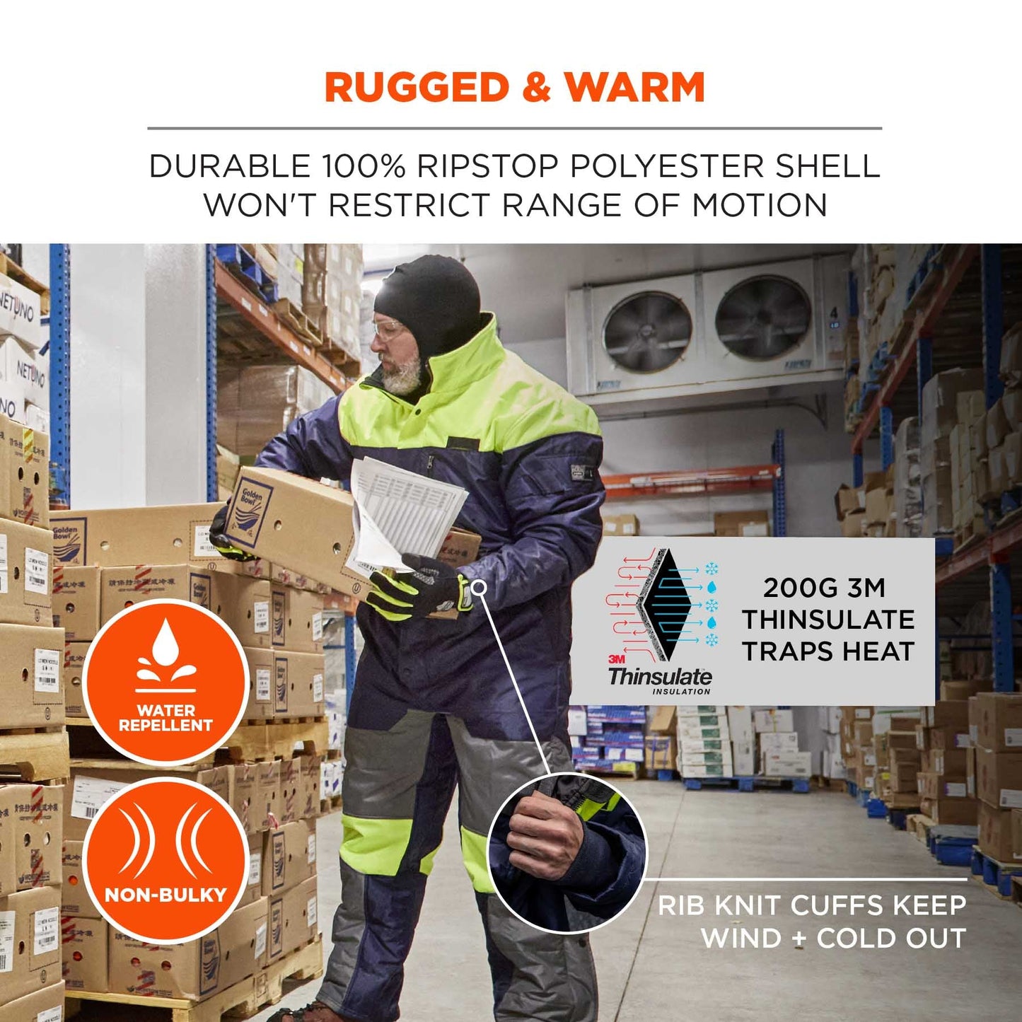Blue Insulated Coveralls - Ergodyne - Durable Design