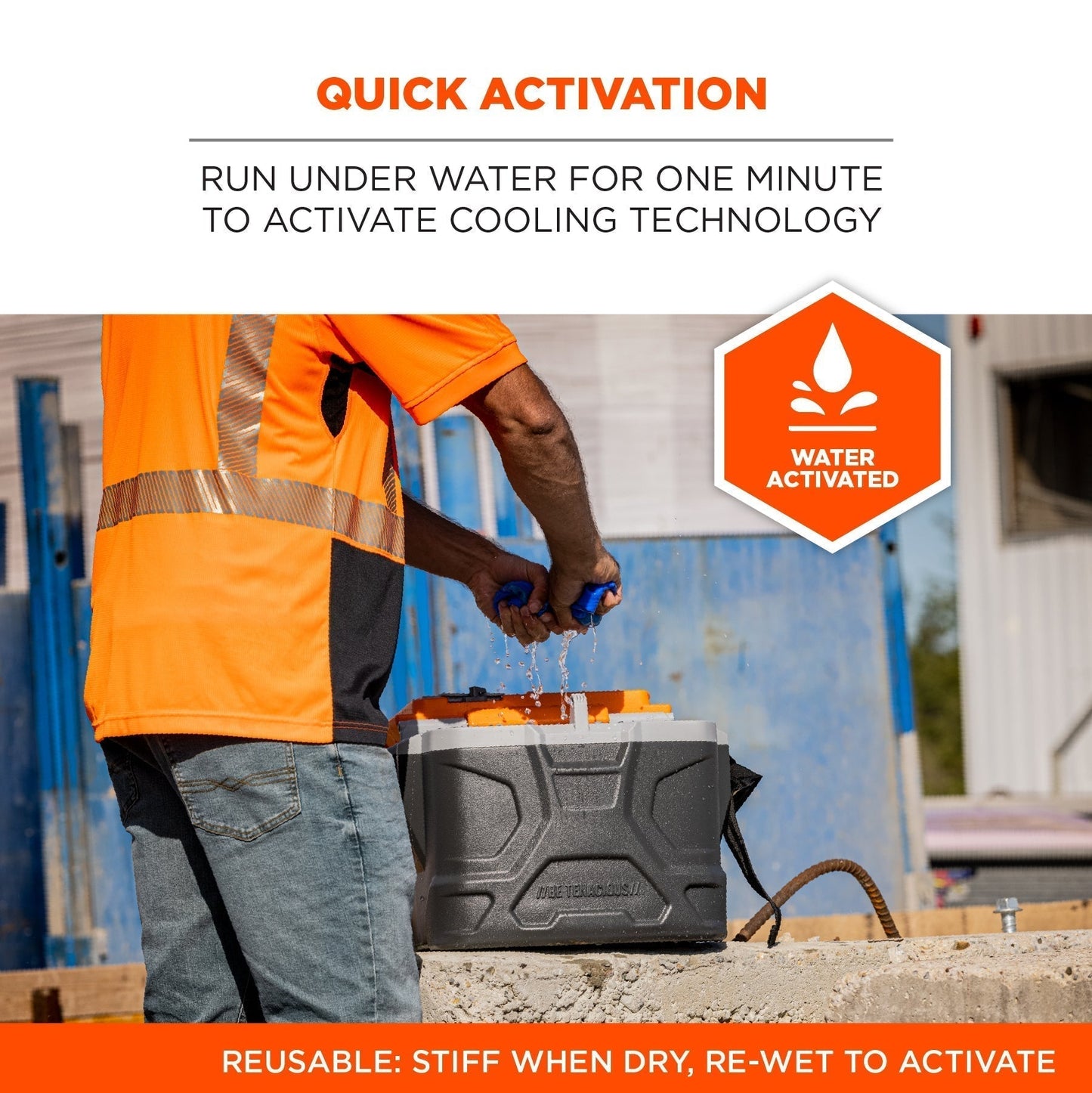 Blue Cooling Hard Hat Pad - Ergodyne - Evaporative Material