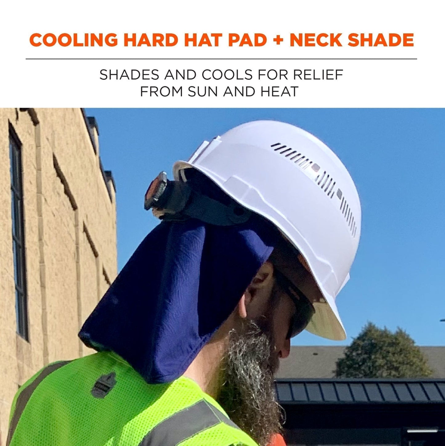 Blue Cooling Hard Hat Pads - Ergodyne - Evaporative Design