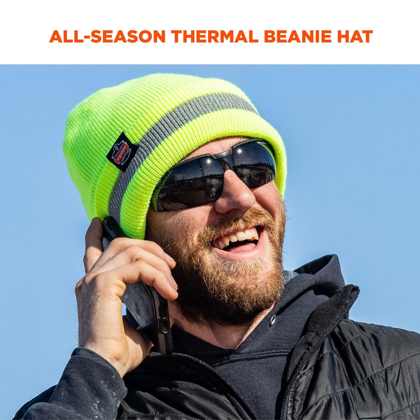 Lime Knit Cap - Ergodyne - Reflective Design