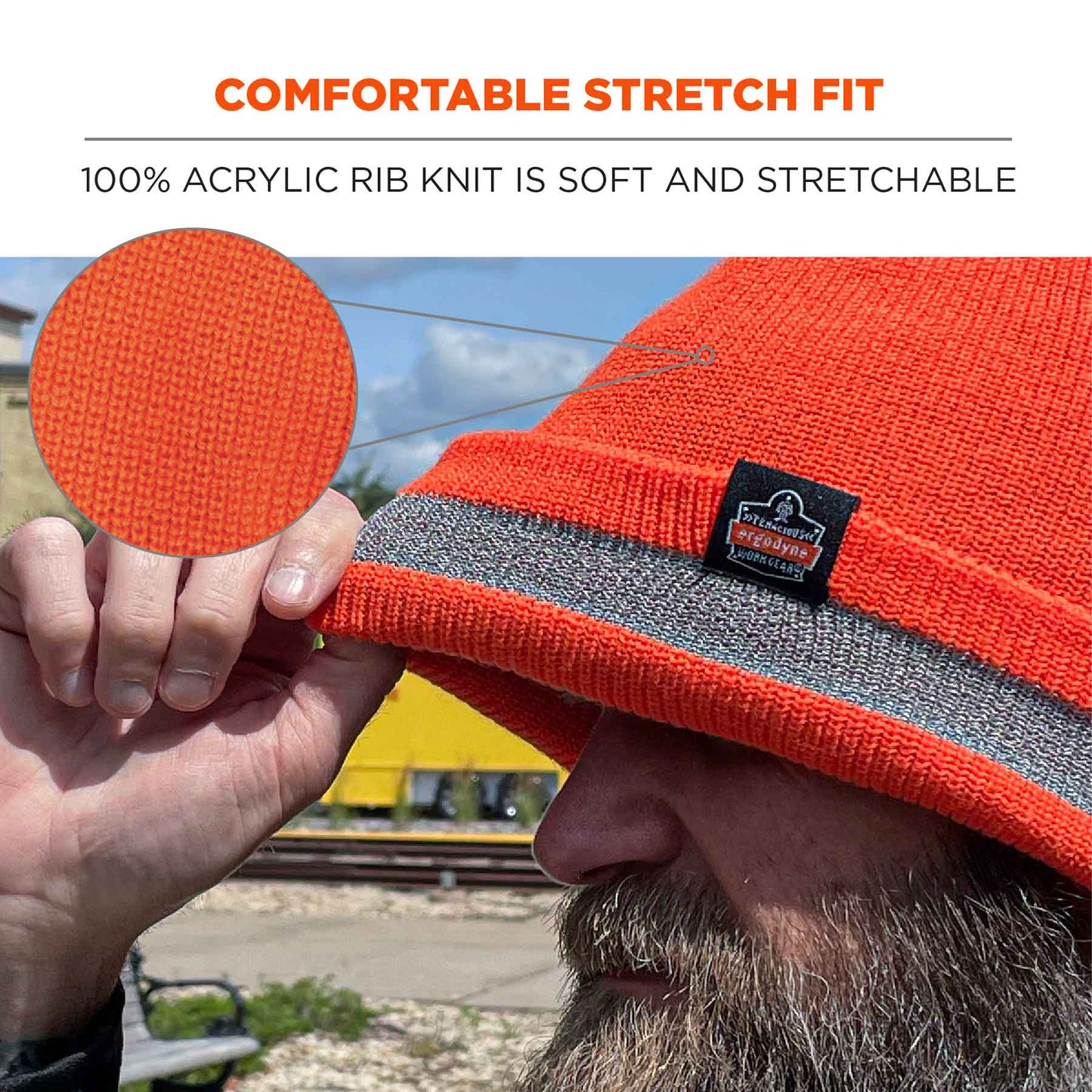 Lime Knit Cap - Ergodyne - Reflective Design