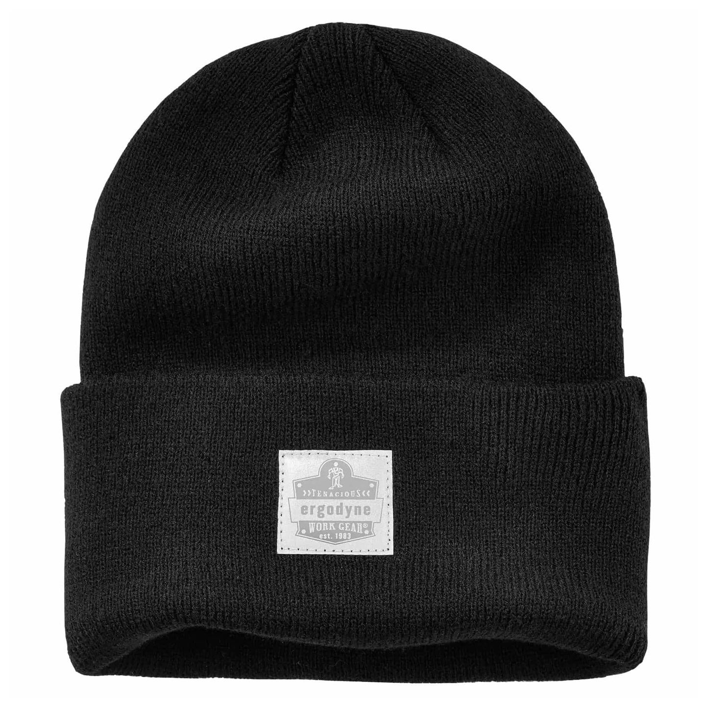 Black Knit Caps - Ergodyne - Warm Cuffed Beanie - Stylish Fit