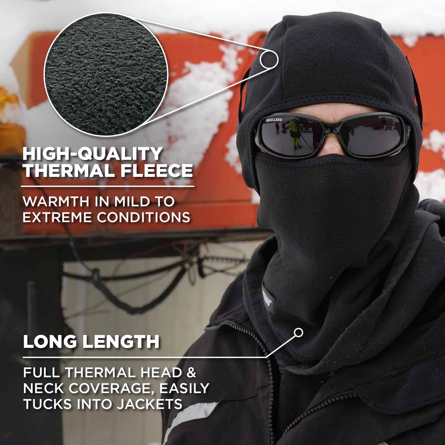 Black Balaclavas - Ergodyne - Warm Fleece Mask