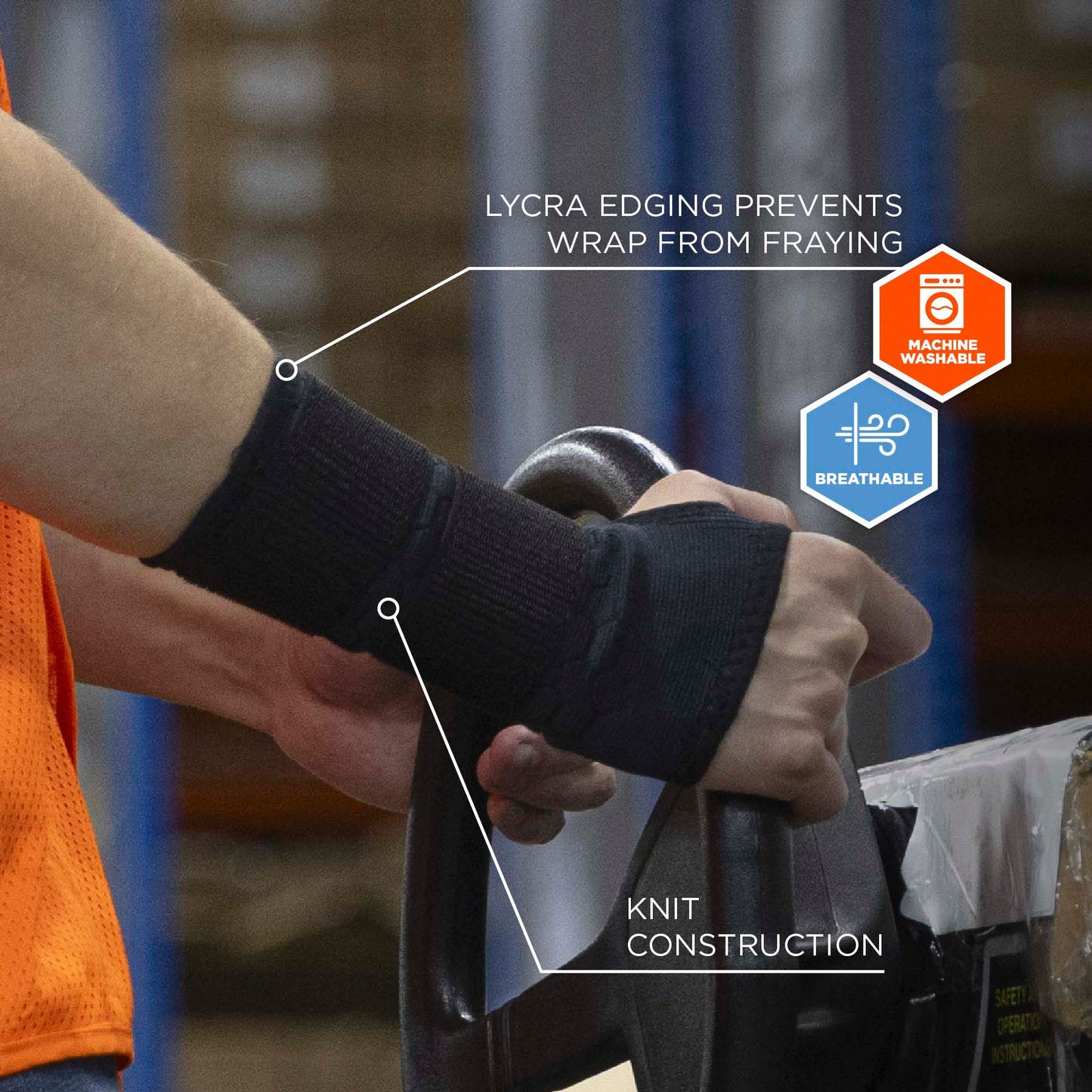 Black Wrist Wrap - Ergodyne - Comfortable Support Sleeve