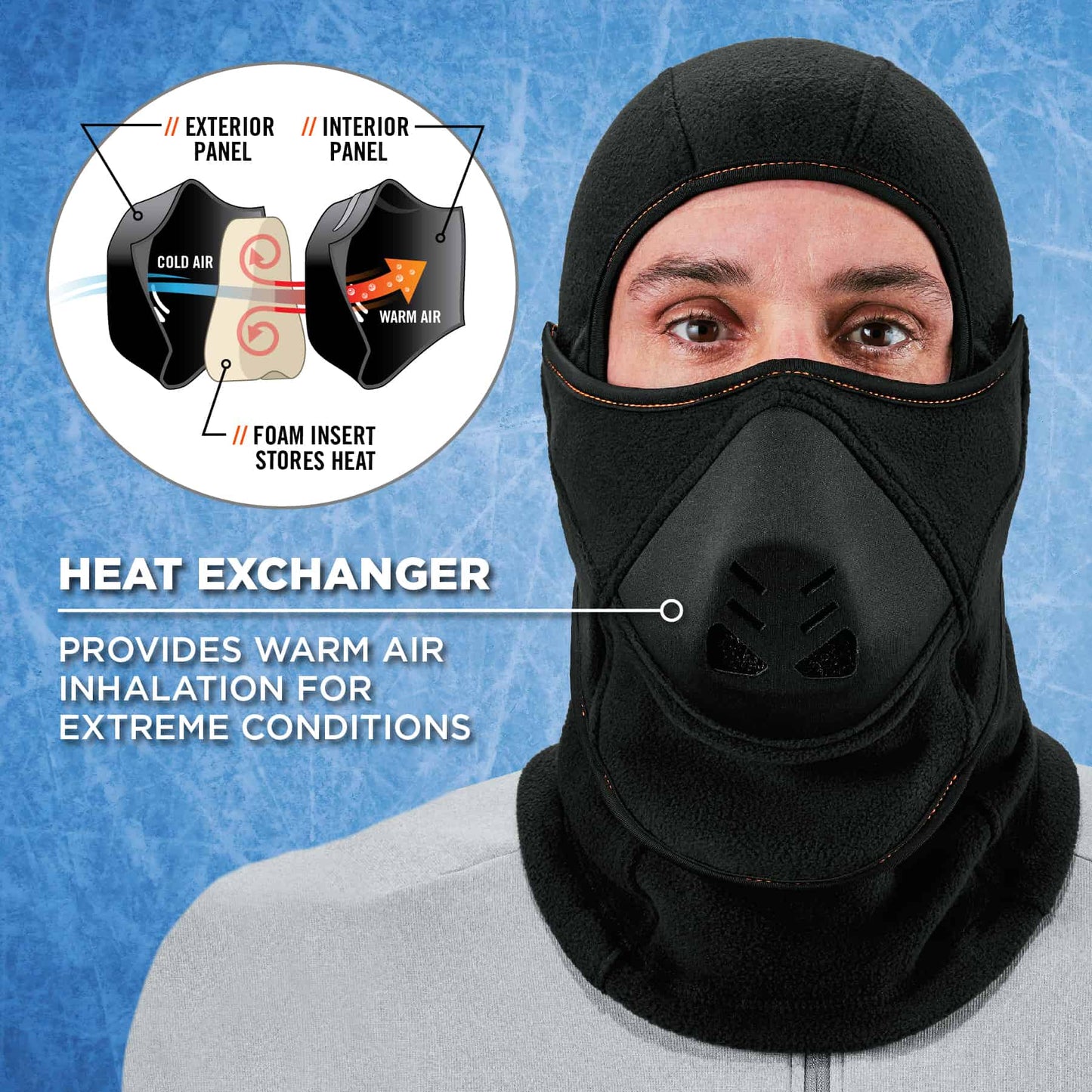 Black Balaclavas - Ergodyne - Warm Fleece Design