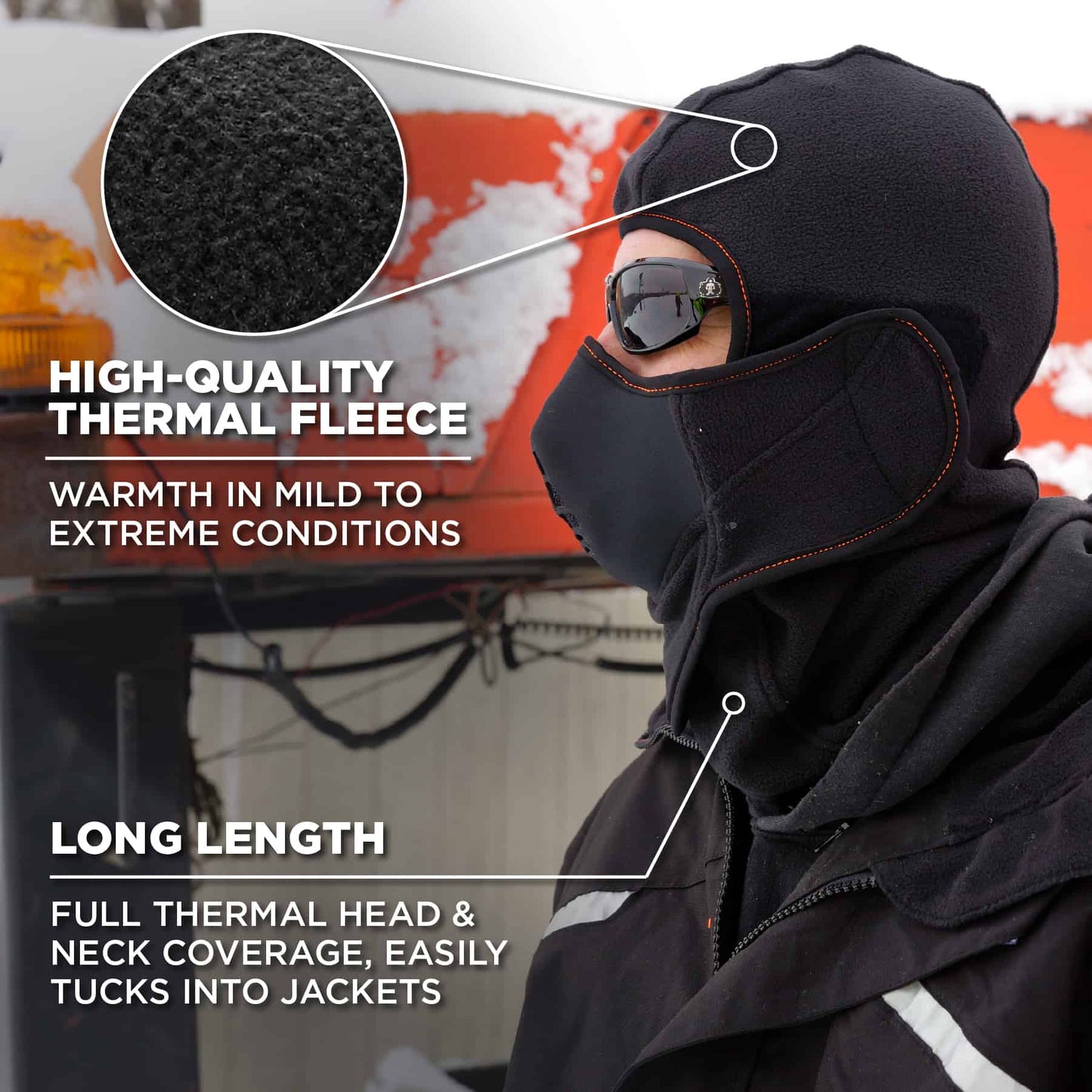 Black Balaclavas - Ergodyne - Warm Fleece Design