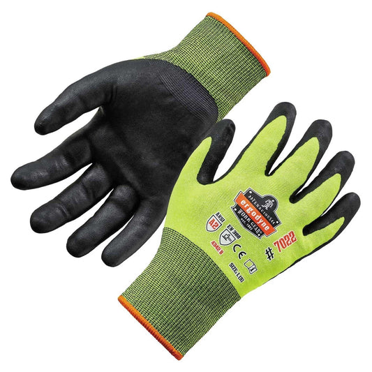 Green String Knit Gloves - Ergodyne - Cut Resistant Nitrile