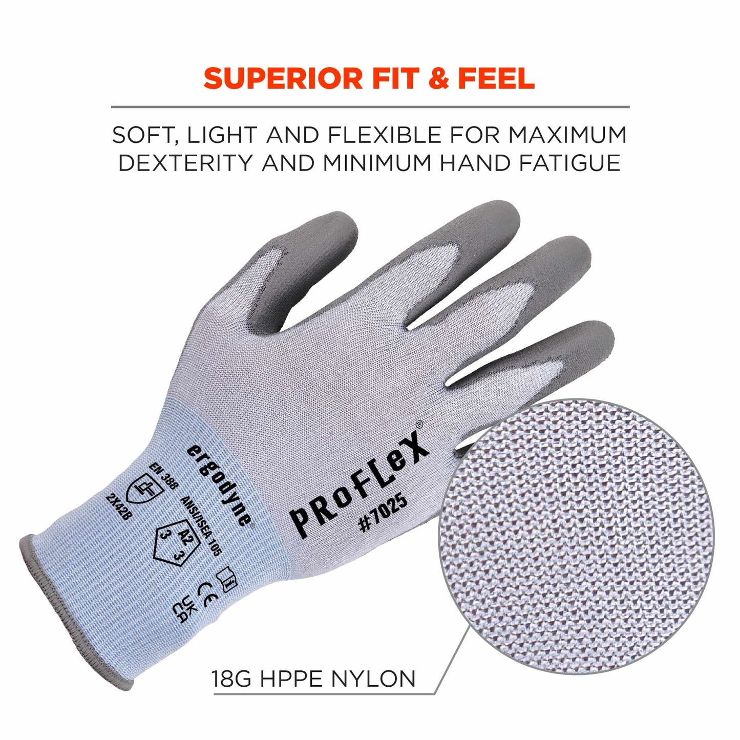 Blue String Knit Gloves - Ergodyne - Cut Resistant