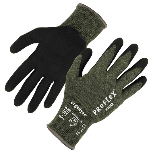 Green String Knit Gloves - Ergodyne - Nitrile Coated