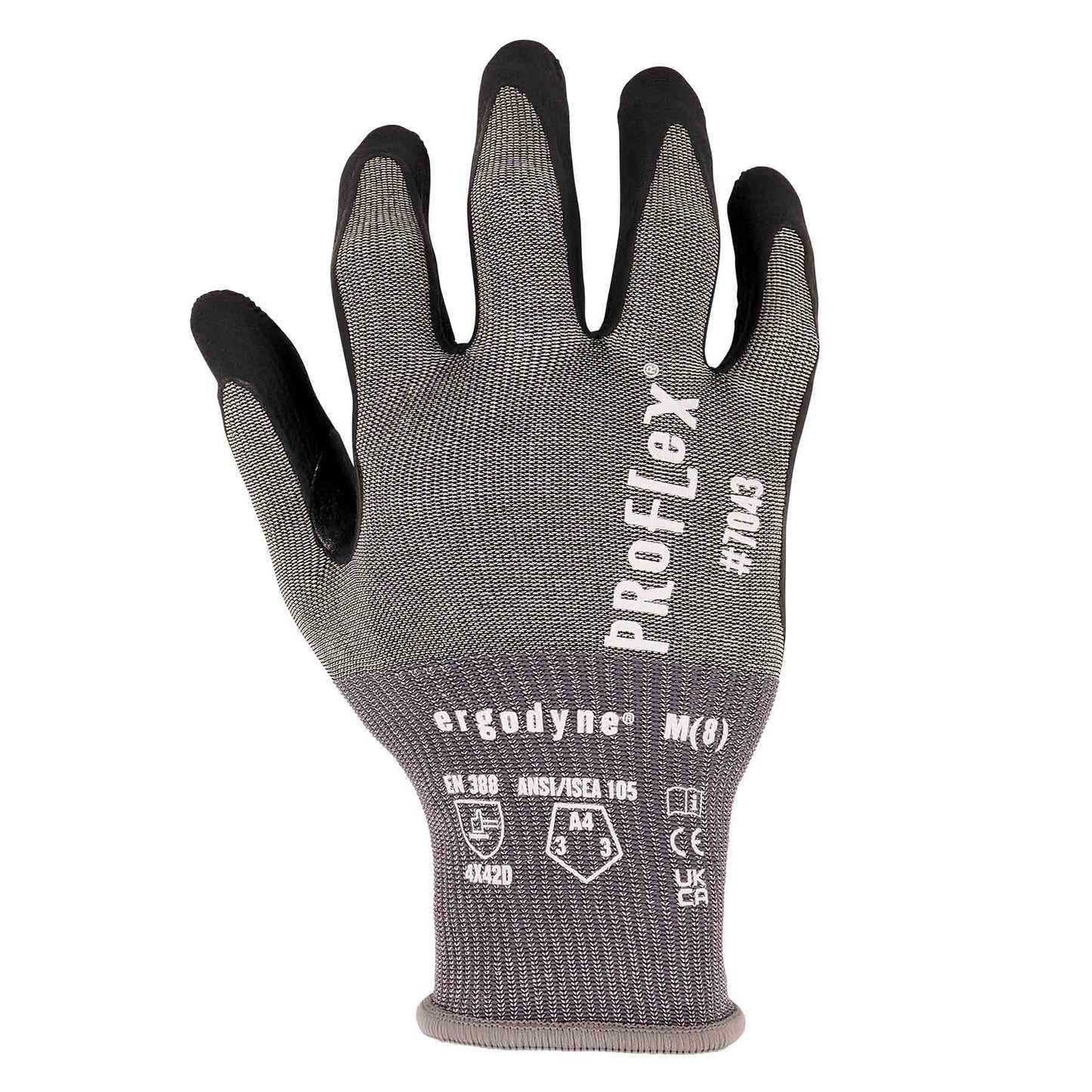 Gray String Knit Gloves - Ergodyne - Nitrile Coated
