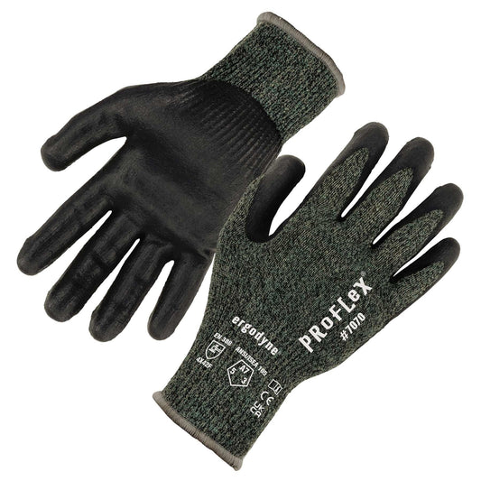 Green String Knit Gloves - Ergodyne - Nitrile Coated
