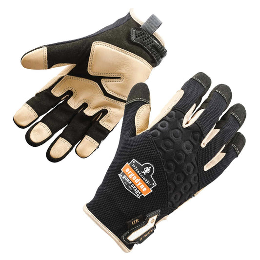 Black Performance Gloves - Ergodyne - Heavy-Duty Leather