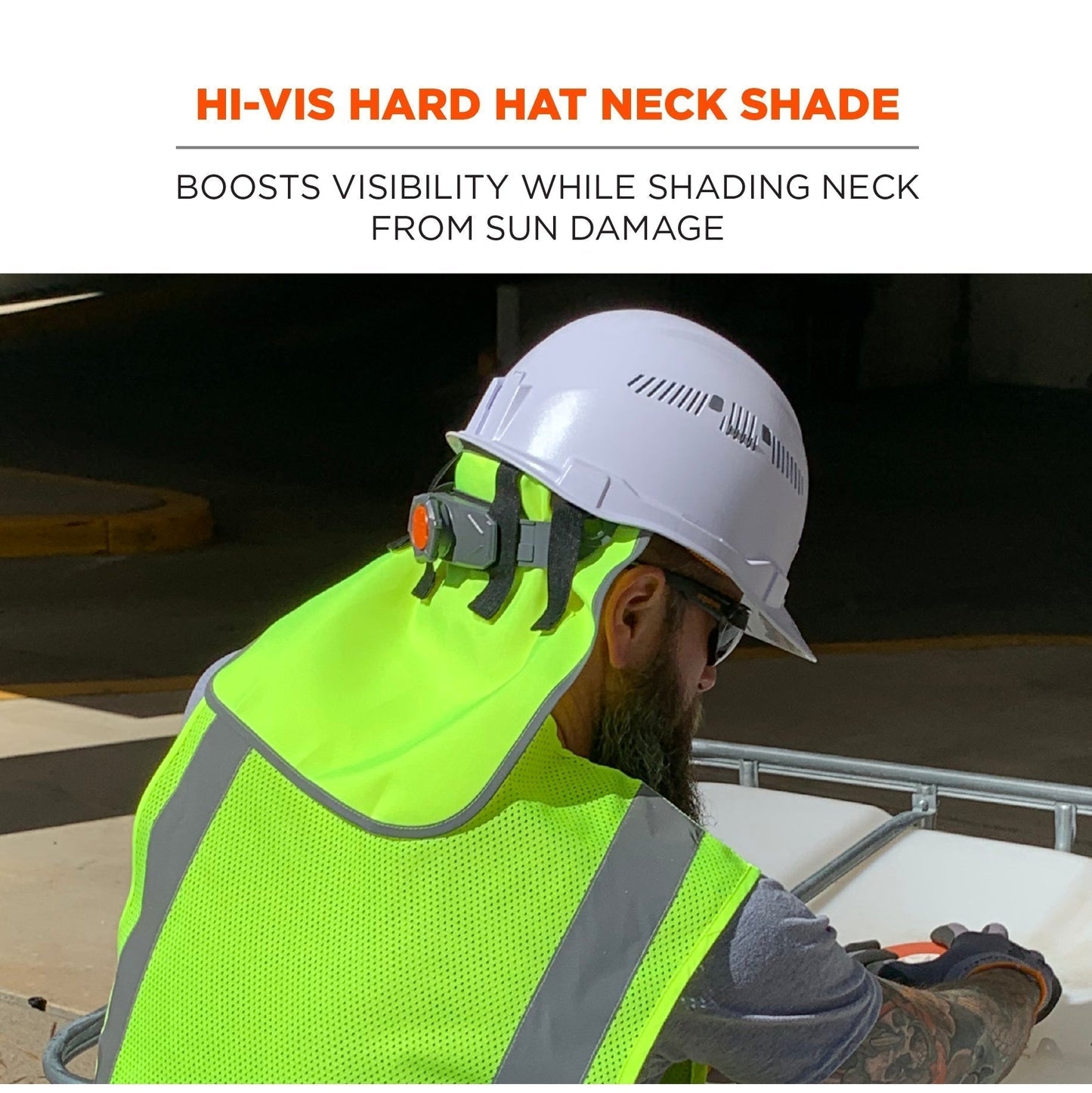 Yellow/Lime Hard Hat Shade - Ergodyne - Hi-Vis Safety