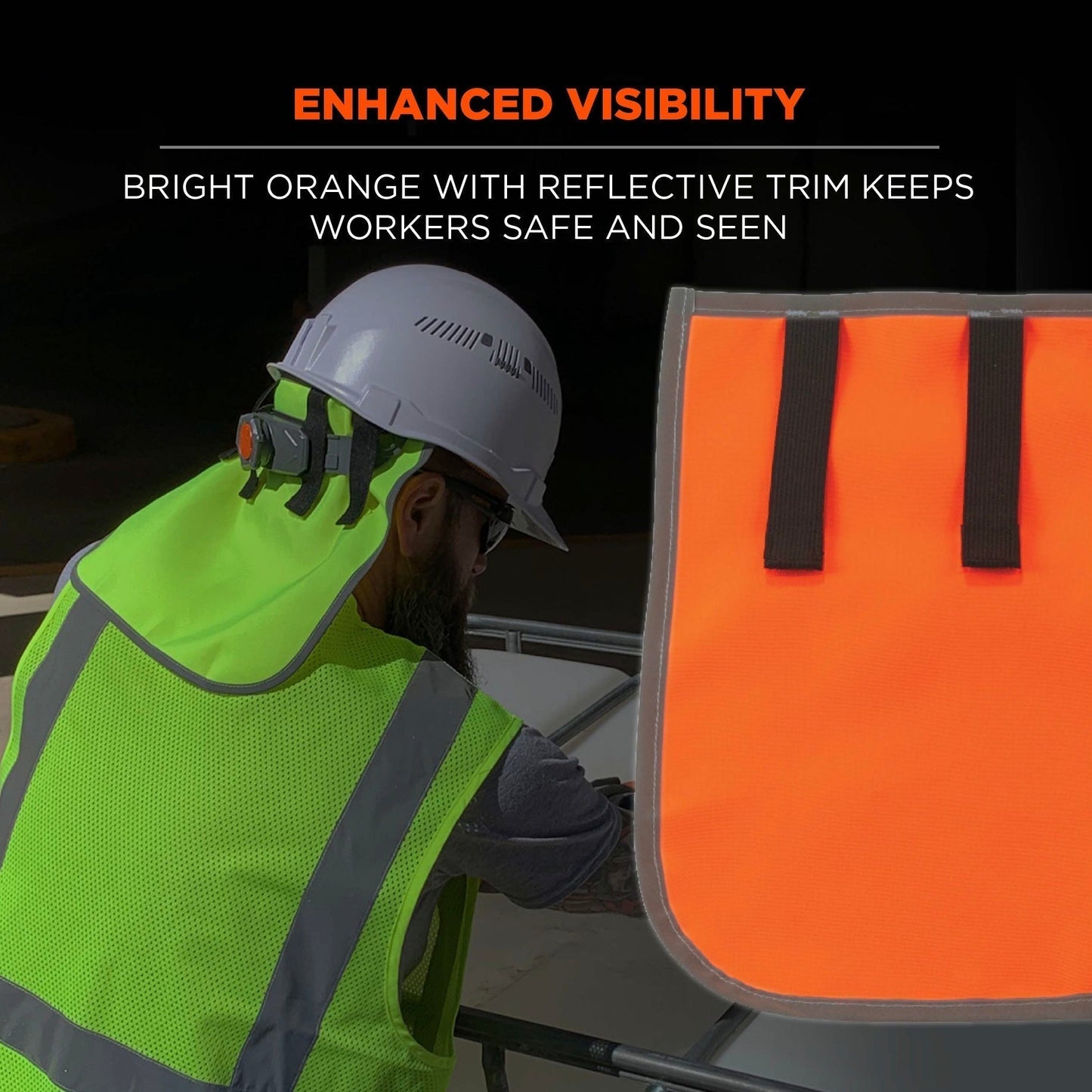 Yellow/Lime Hard Hat Shade - Ergodyne - Hi-Vis Safety