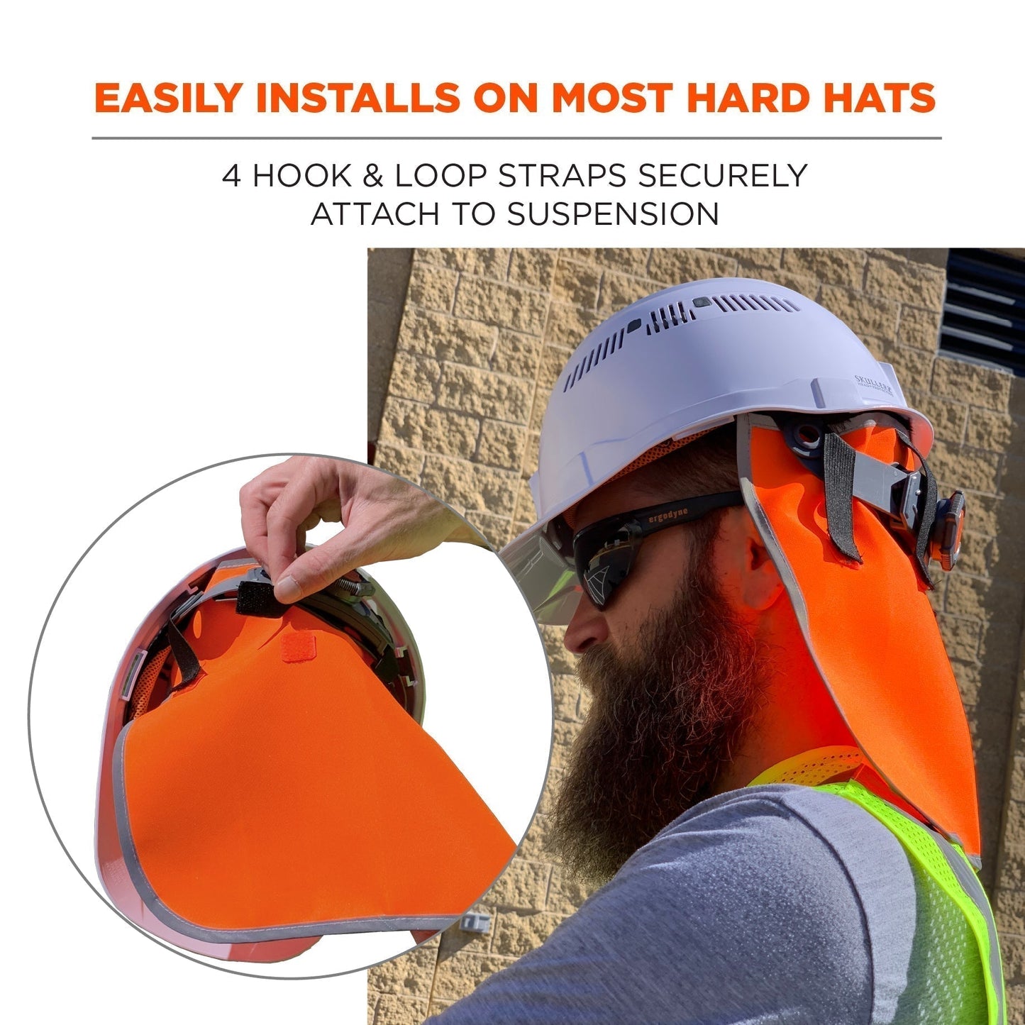 Yellow/Lime Hard Hat Shade - Ergodyne - Hi-Vis Safety