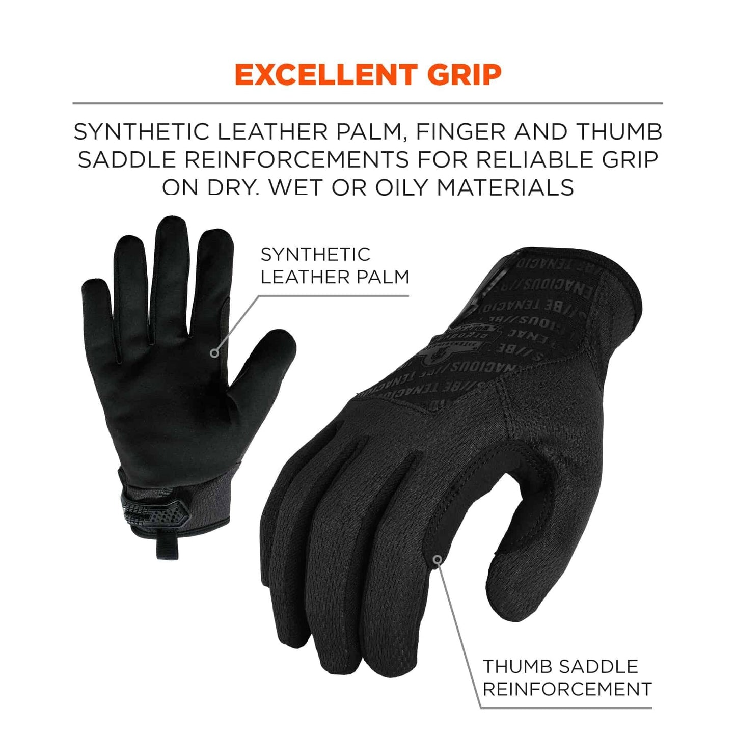 Black String Knit Gloves - Ergodyne - High-Dexterity