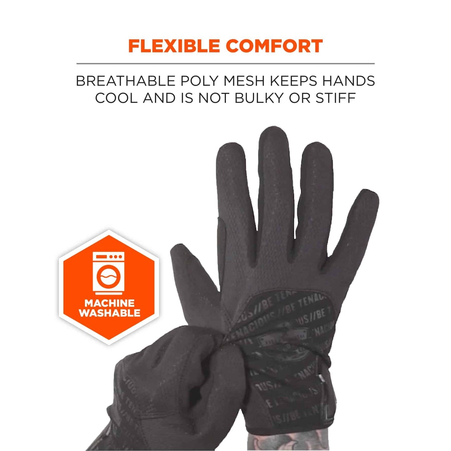 Black String Knit Gloves - Ergodyne - High-Dexterity
