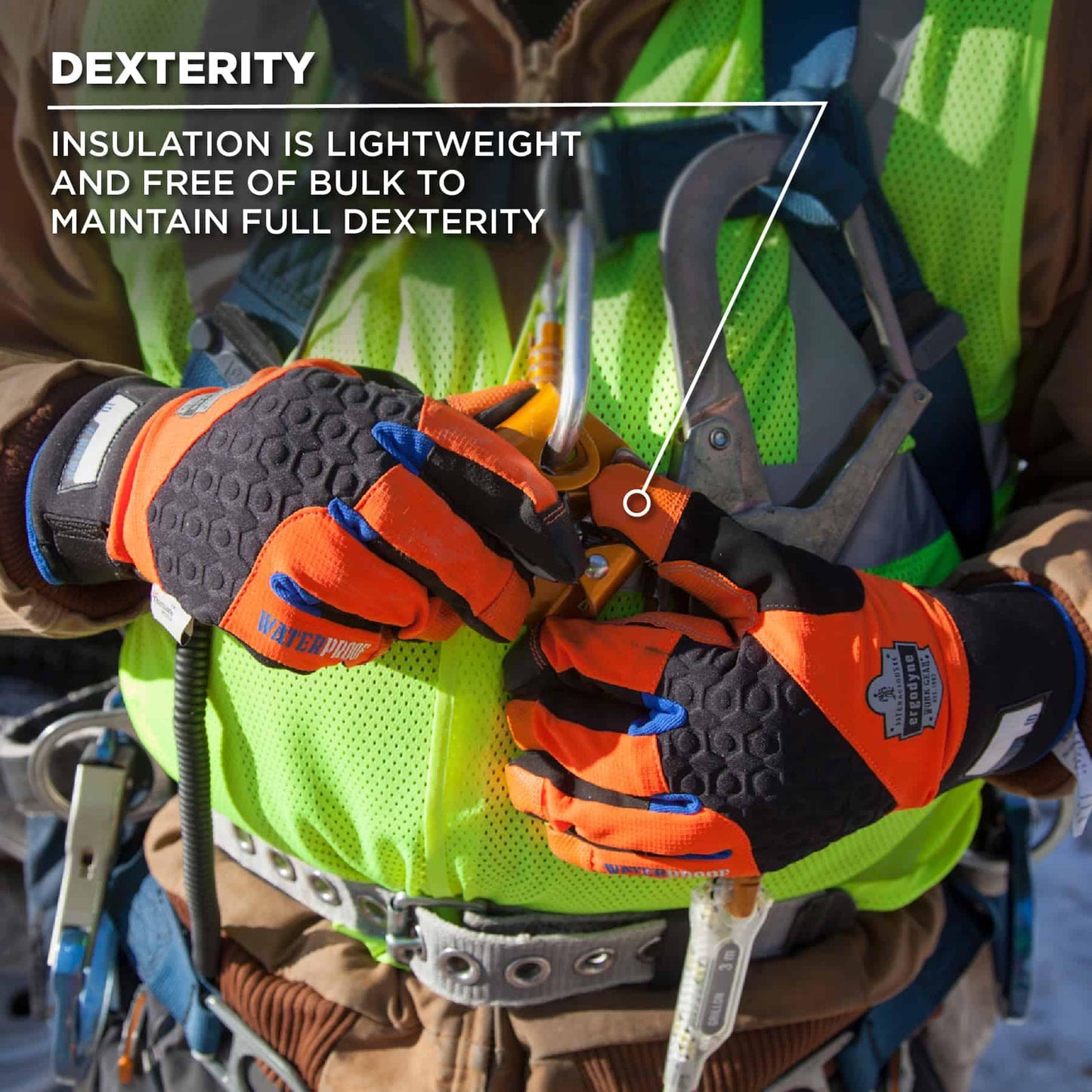 Orange Performance Gloves - Ergodyne - Waterproof Utility