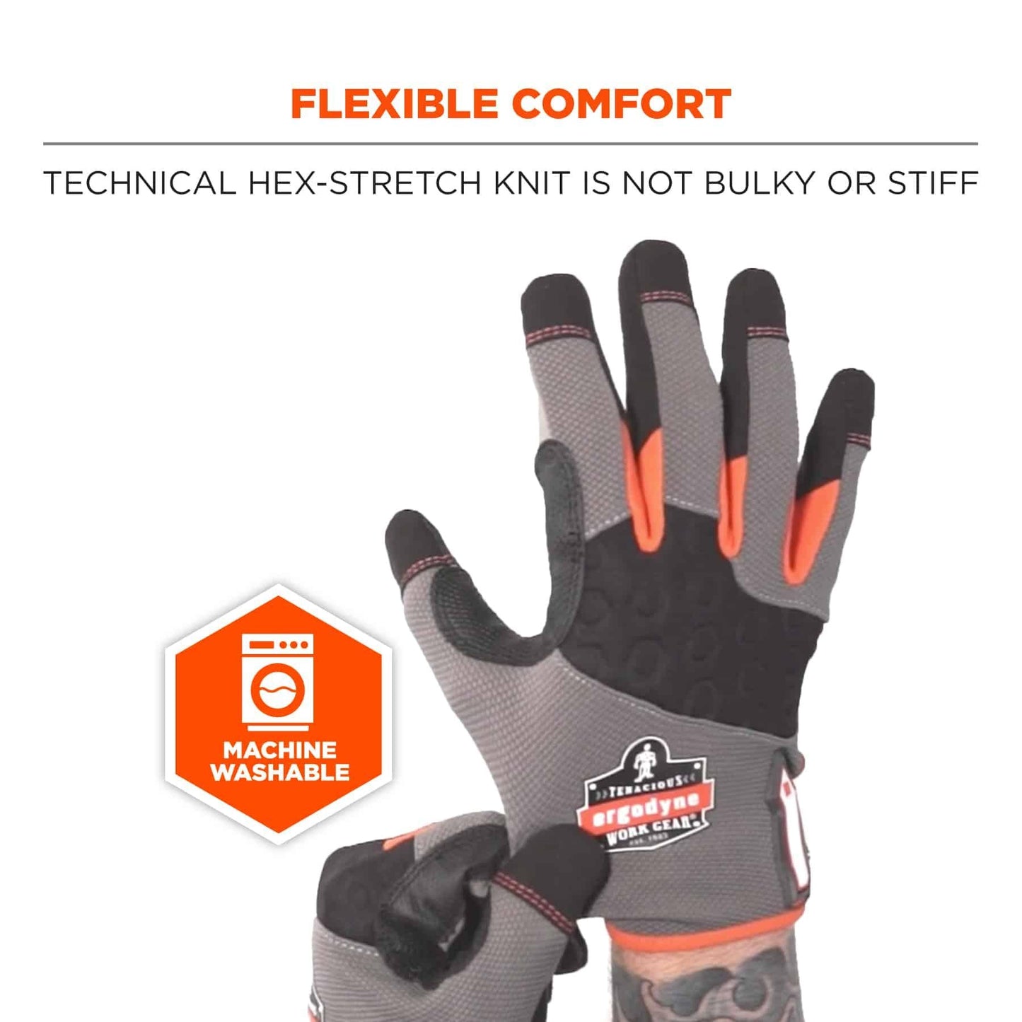 Black Performance Gloves - Ergodyne - High Grip Design