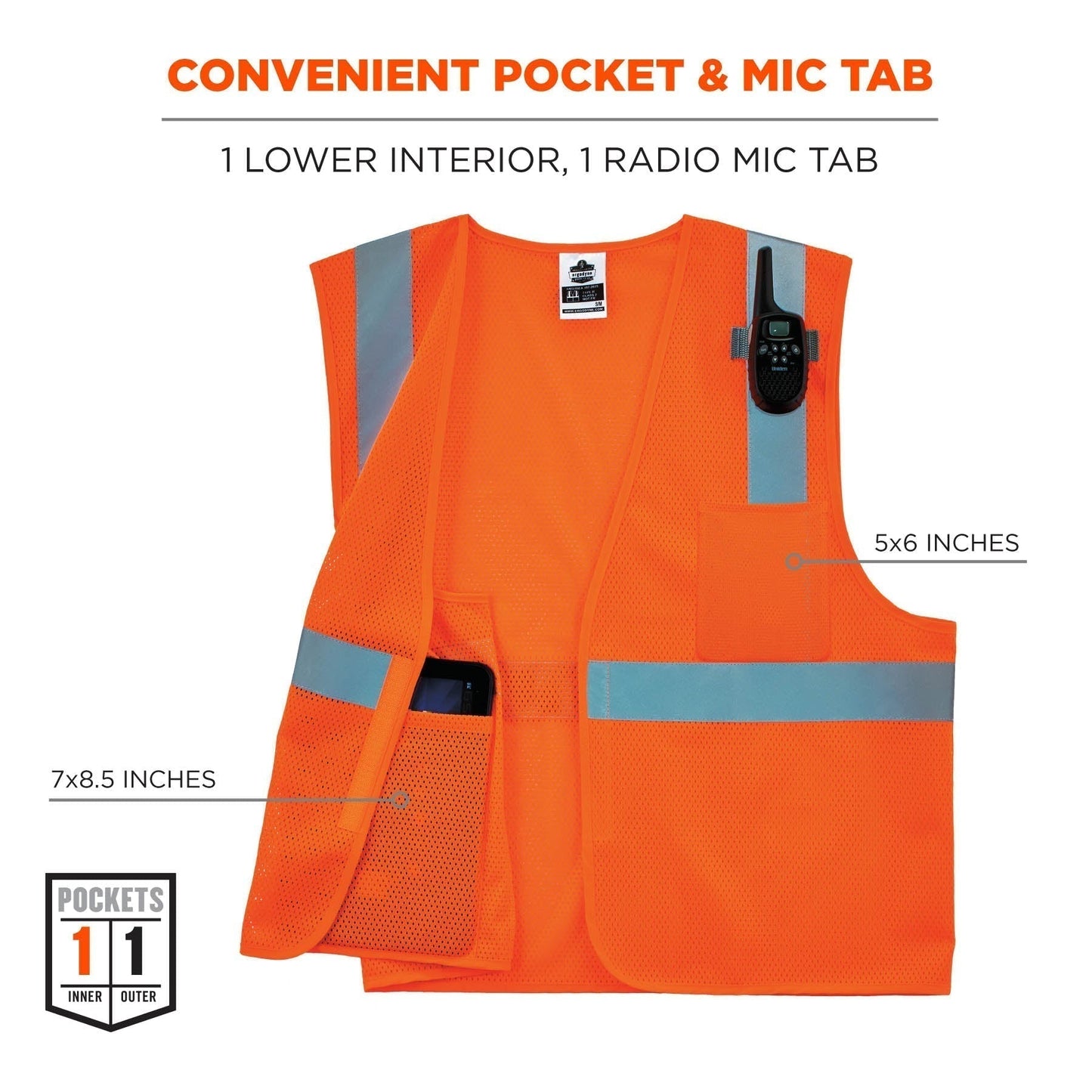 Yellow/Lime Safety Vest - Ergodyne - Hi-Vis Utility