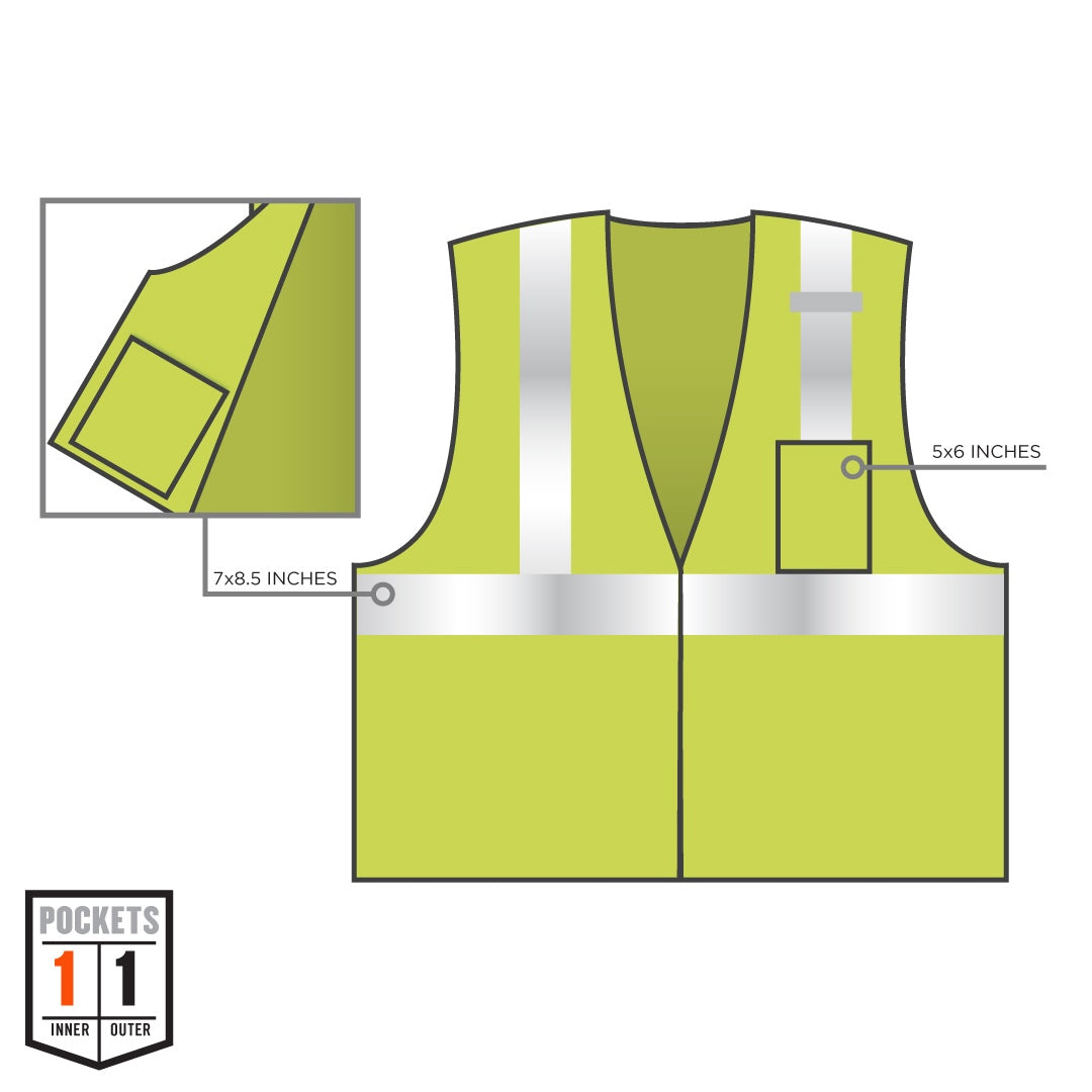 Yellow/Lime Safety Vests - Ergodyne - Reflective Mesh