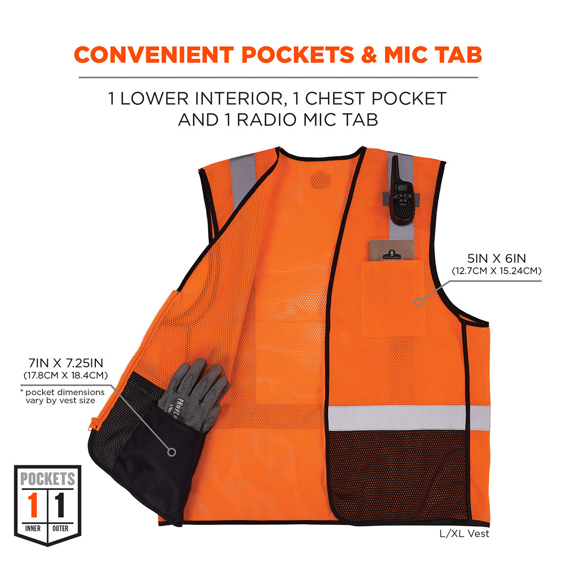 Lime Safety Vest - Ergodyne - Reflective Mesh Design