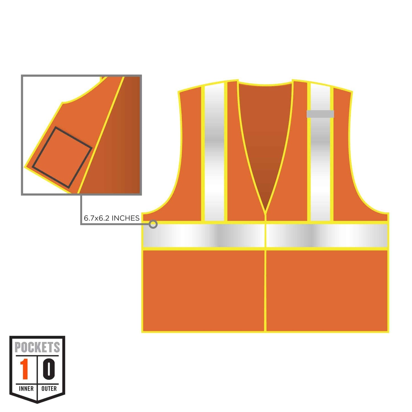 Yellow/Lime Safety Vests - Ergodyne - Reflective Material