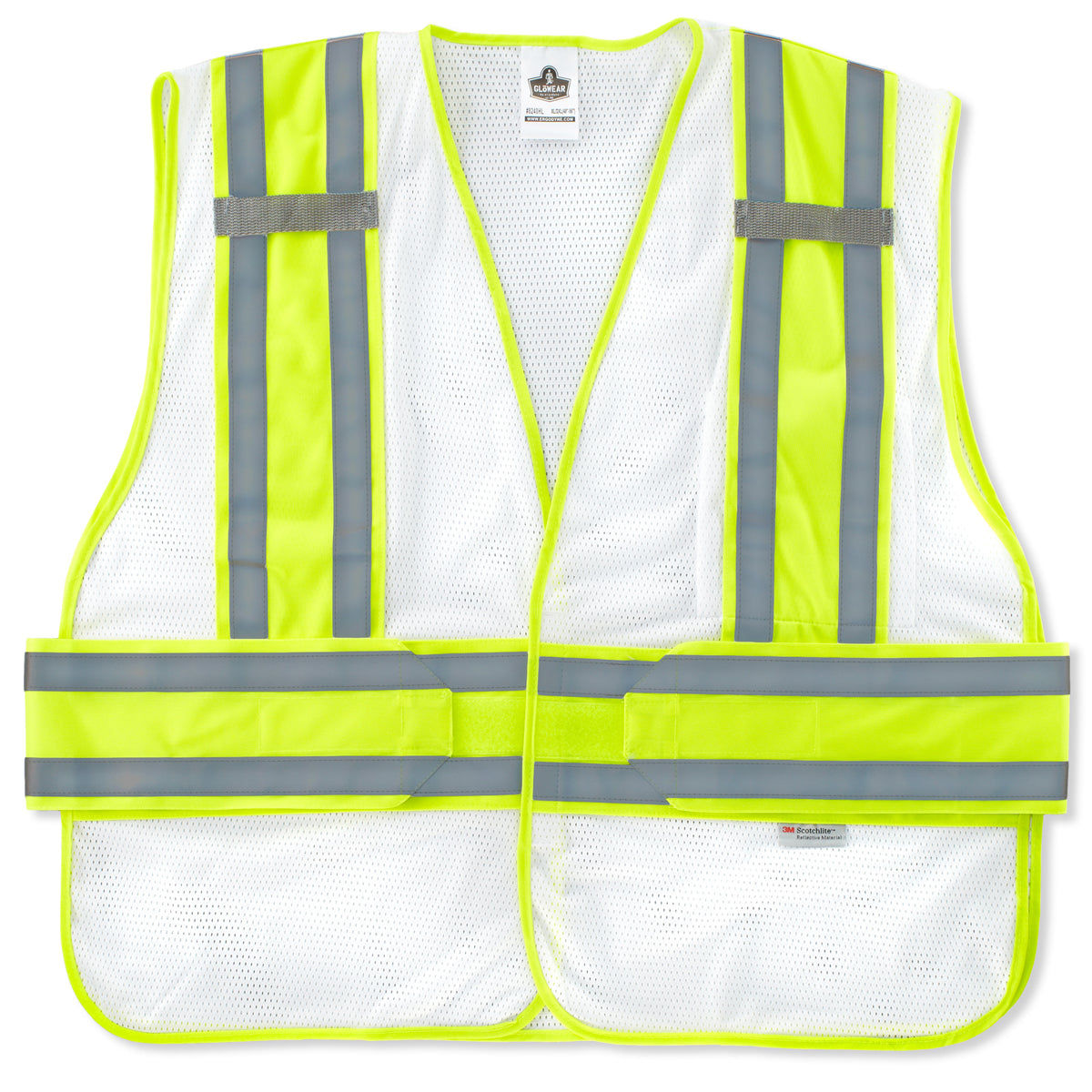 White Safety Vest - Ergodyne - Expandable Mesh
