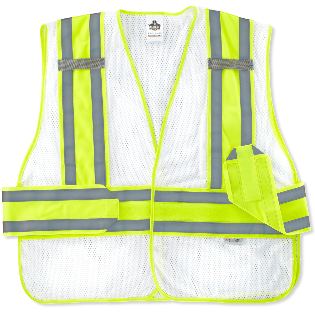 White Safety Vest - Ergodyne - Expandable Mesh