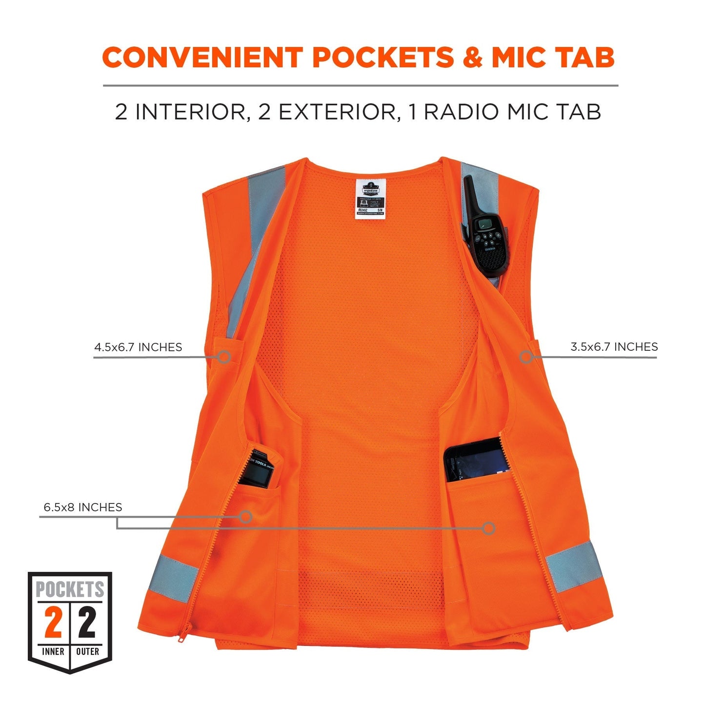 Yellow/Lime Safety Vest - Ergodyne - Hi-Visibility