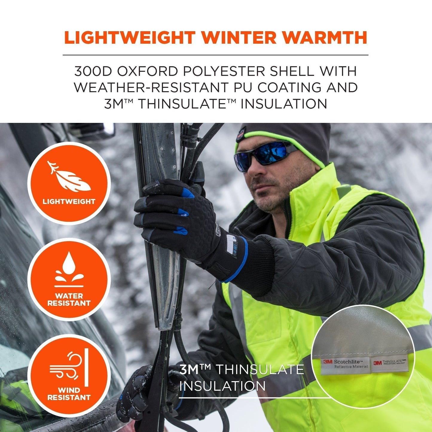 Yellow/Lime Safety Jacket - Ergodyne - Thermal Insulation