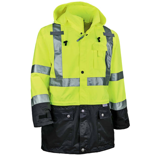 Yellow/Lime Rain Jacket - Ergodyne - Hi-Vis Waterproof