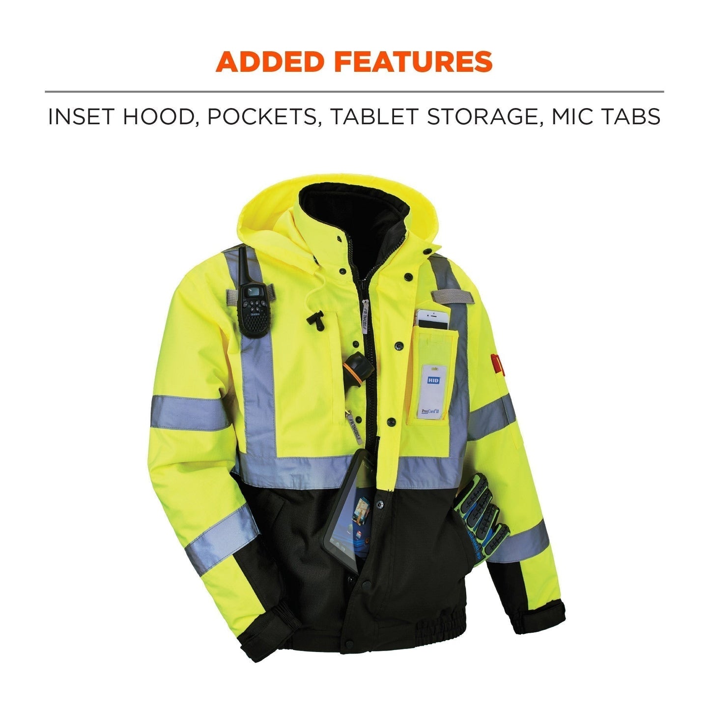Yellow/Lime Safety Jacket - Ergodyne - Hi-Vis Design
