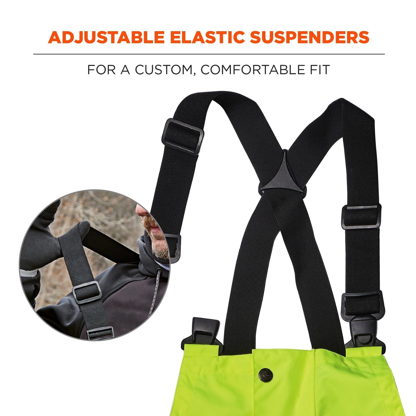Yellow/Lime Rain Pants - Ergodyne - Waterproof Design