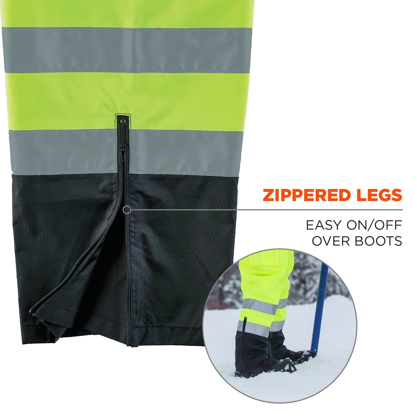 Yellow/Lime Rain Pants - Ergodyne - Waterproof Design
