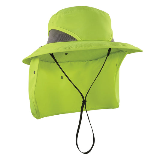 Yellow/Lime Ranger Hats - Ergodyne - Neck Shade Adjustable