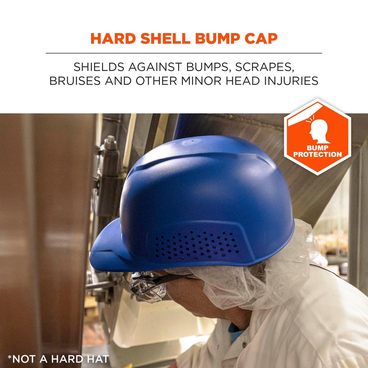 Blue Bump Caps - Ergodyne - Vented Hard Shell Design