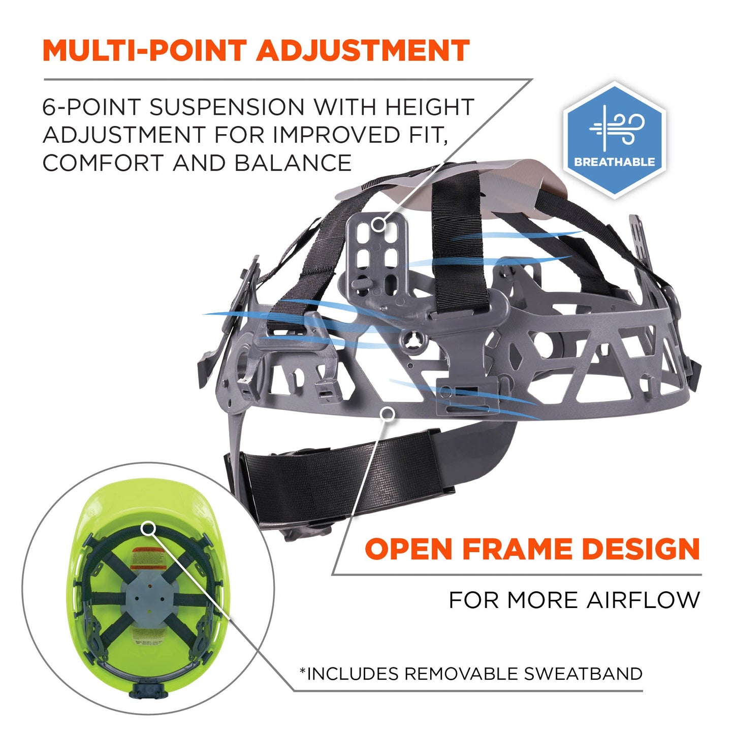 Blue Hard Hats - Ergodyne - Lightweight Safety Gear