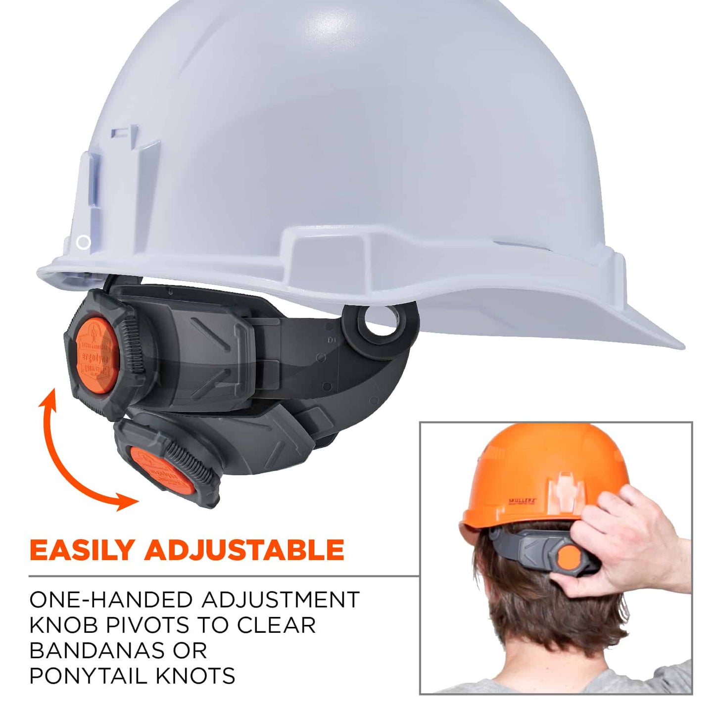 Orange Hard Hats - Ergodyne - Cap Style With LED Light