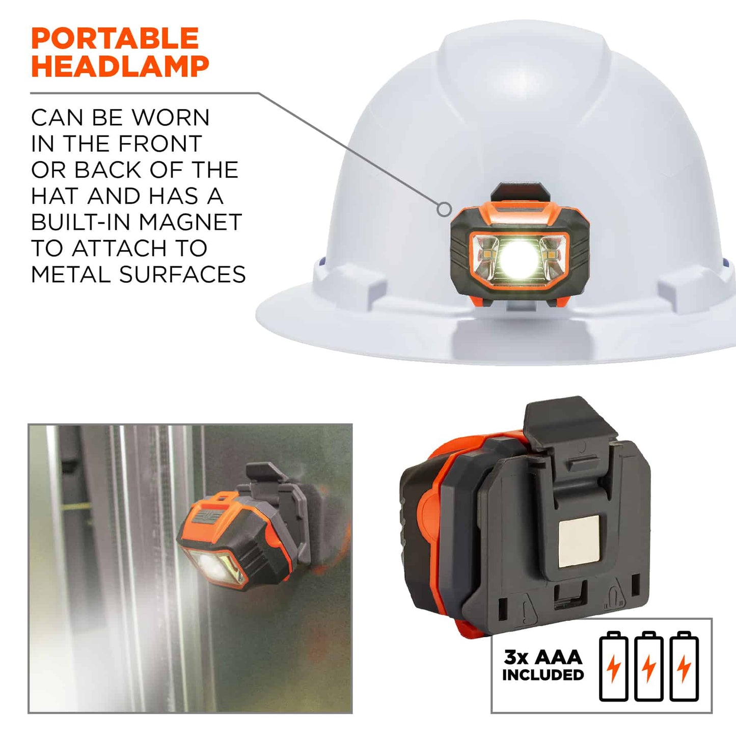 Ratchet Suspension Hard Hats - Ergodyne - Full Brim Light