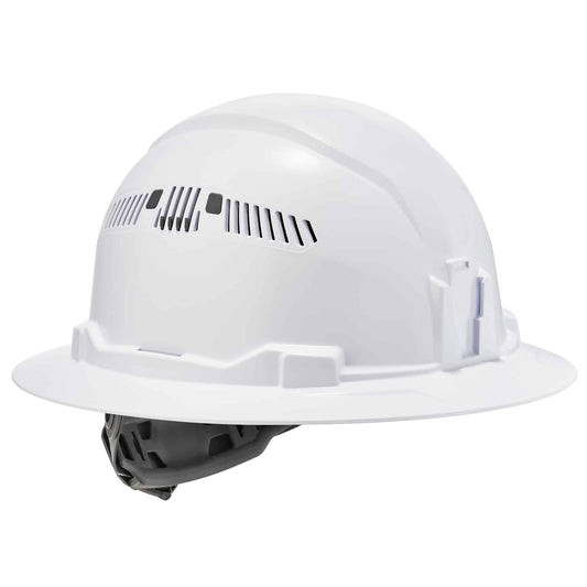 Ratchet Suspension Hard Hats - Ergodyne - Full Brim Design